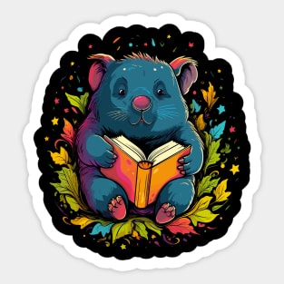 Wombat Reads Book Sticker